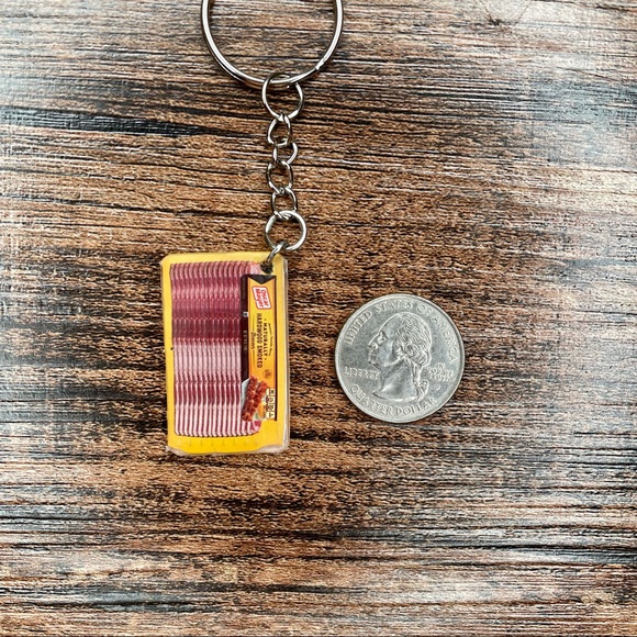 Bacon Keychain | Handmade | Mini Brands | Quirky | Fun | NWOT - Picture 13 of 14